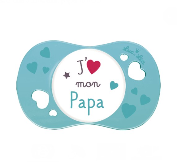 Luc et Lea Sucette 6m+ J'Aime Mon Papa